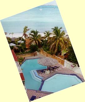 [IMG: View, looking down from your balcony]  (c) 1997 GoBeach Vacations
